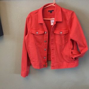 J crew mercantile coral denim jacket
